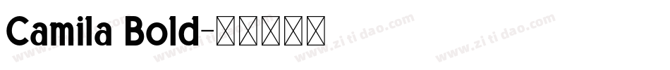 Camila Bold字体转换